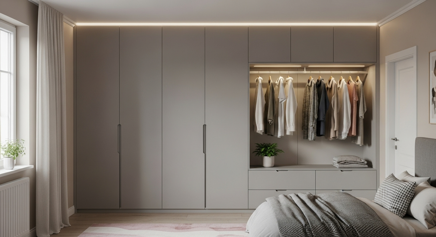  wall fitting wardrobe design
