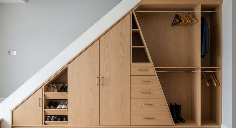 Slanted Wall Closet Design
