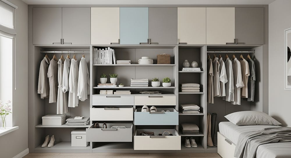 Modular Wall Closet for Small Bedrooms