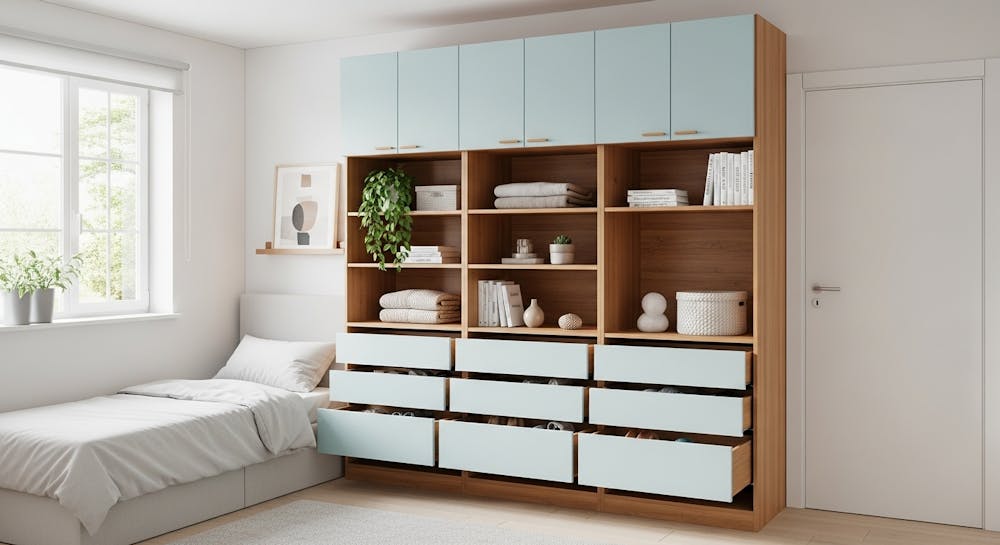 Modular Wall Closet for Small Bedrooms