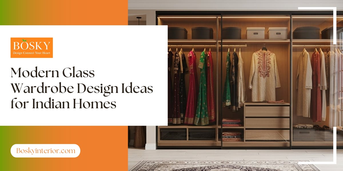 Modern Glass Wardrobe Design Ideas for Indian Homes: Blog Poster