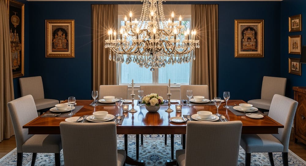 Statement Dining with Chandeliers