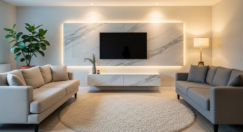 The Modern Marble Living Room