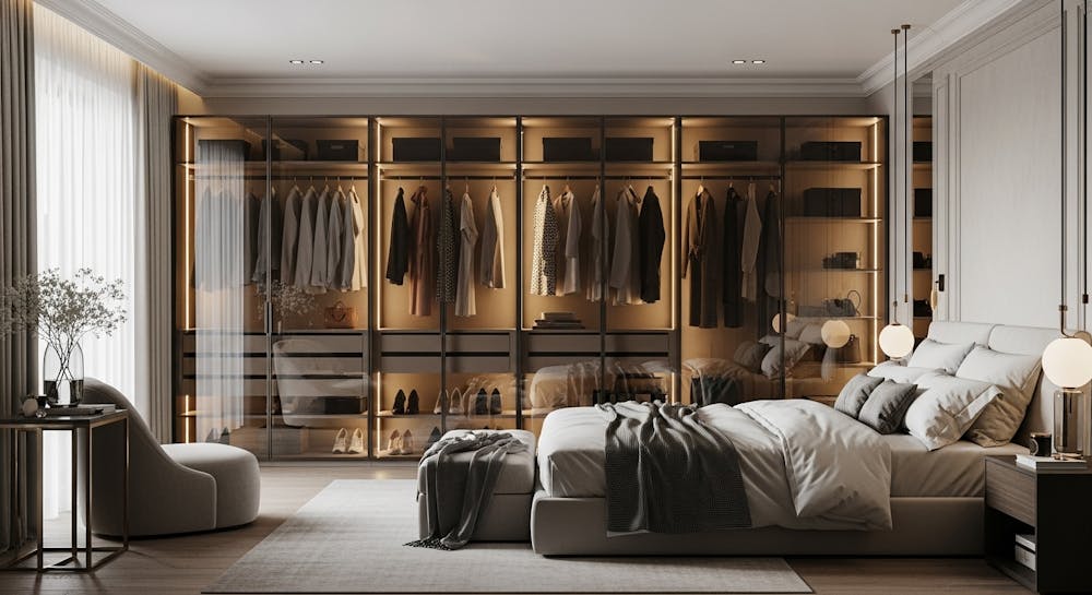 Glass Wardrobe Glamour