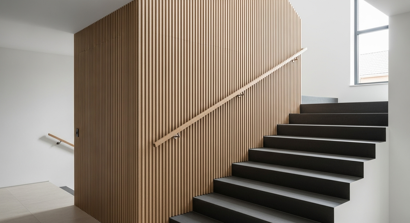  Fluted Wall + Minimal Rail