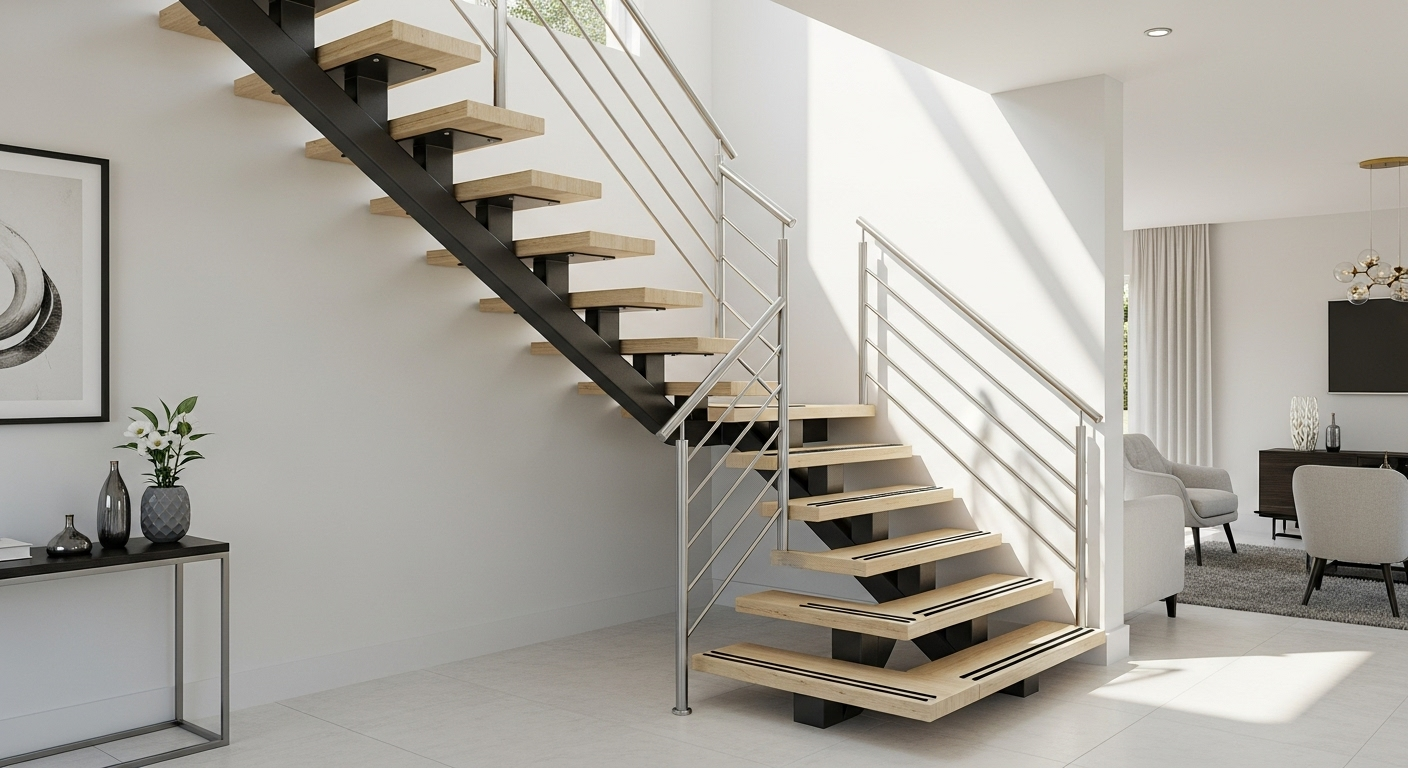 Steel Spine with Open Risers