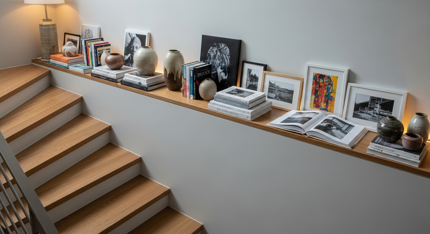 Half Turn Stair with Picture Ledge