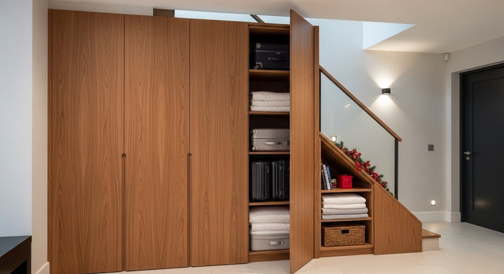 Storage Wall with Flush Doors