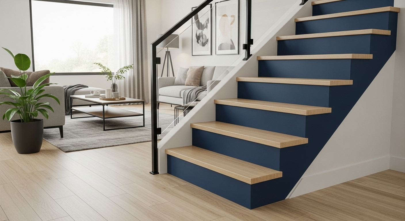 Closed Riser with Pencil Edge Tread