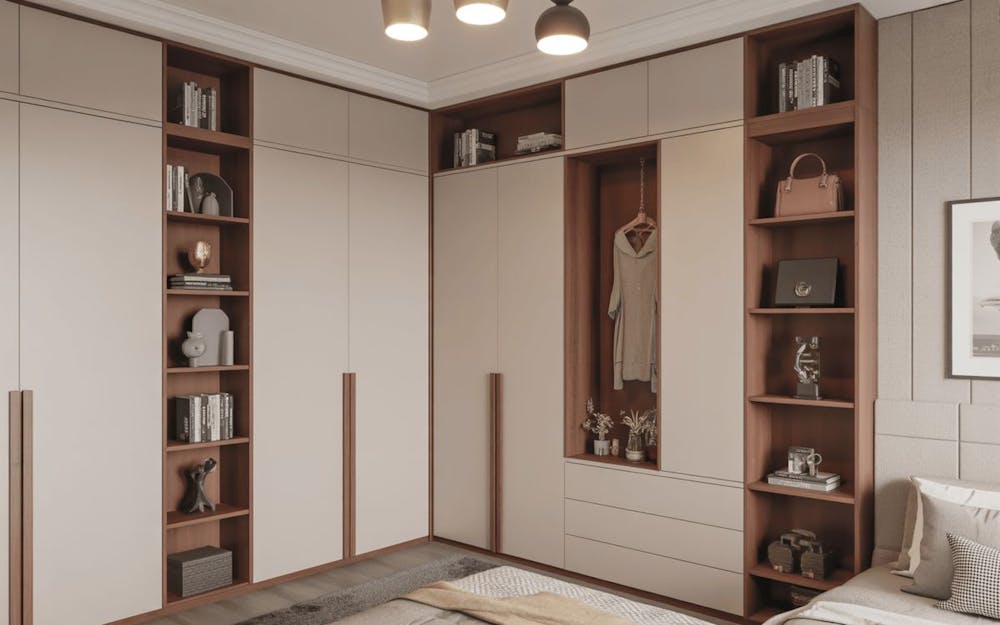 Floor-to-Ceiling L Shaped Built-in Wardrobe