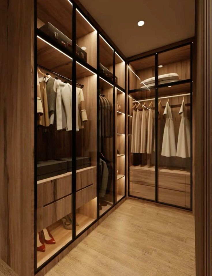 His & Her L Shaped Wardrobe Zones