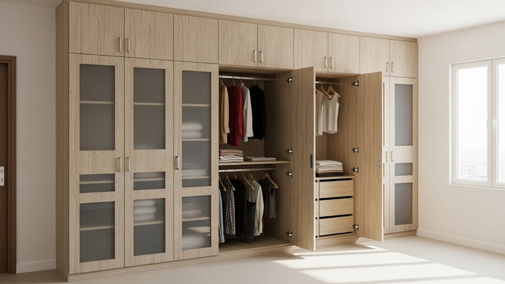 Built-In Wardrobe (Most Popular for Indian Flats)