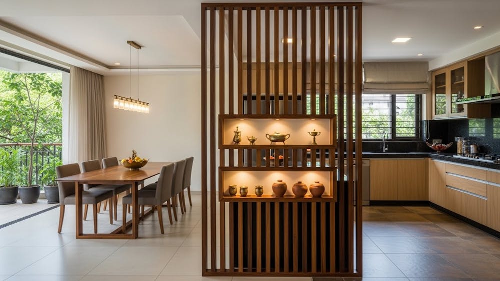 Dining Room and Kitchen Partition Ideas for Modern Indian Homes
