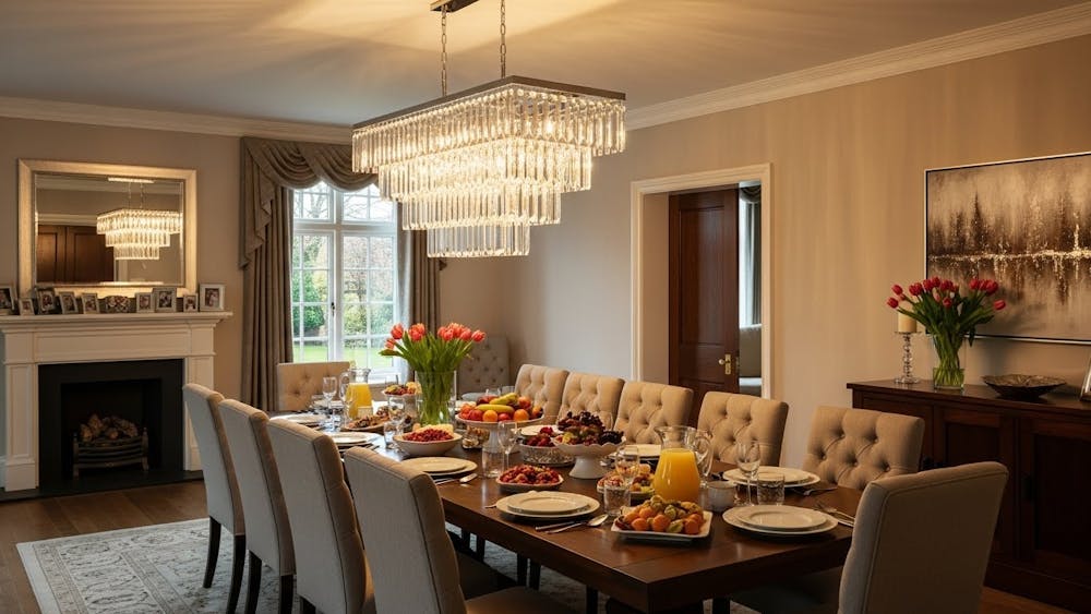 Statement Dining Room Chandelier Ideas for Big Families