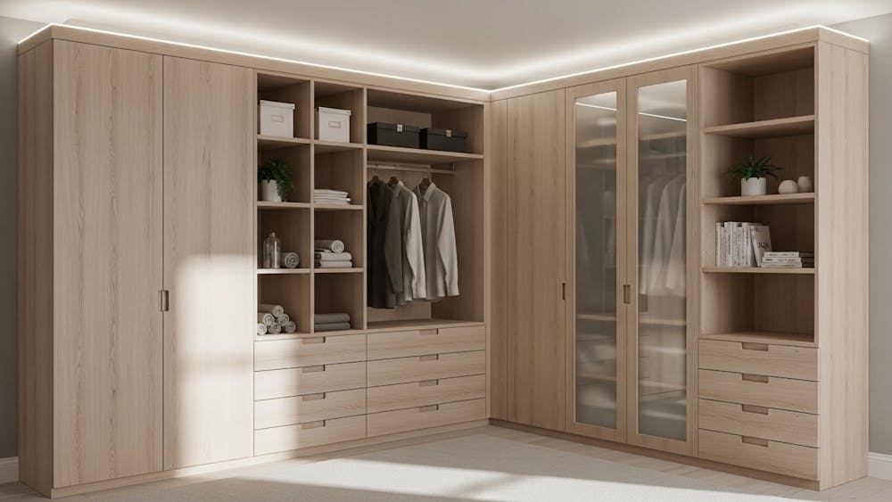L Shaped Wardrobe Design Ideas for Your Bedroom Closet