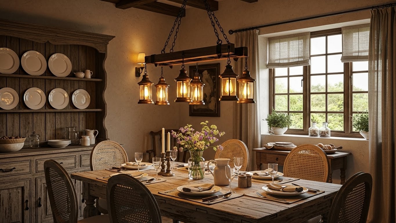 Farmhouse Dining Room Lighting Ideas for Cozy, Rustic Vibes
