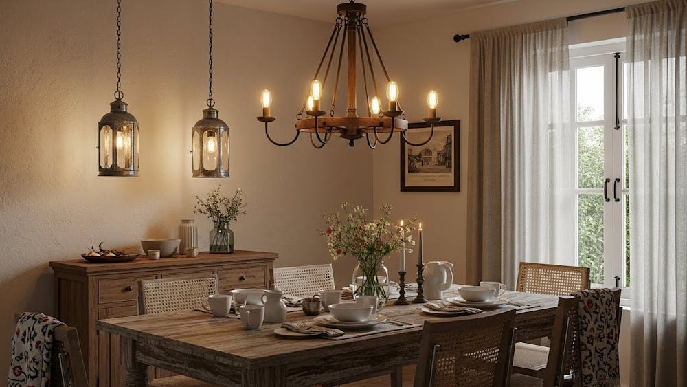 Farmhouse Dining Room Lighting Ideas for Cozy, Rustic Vibes