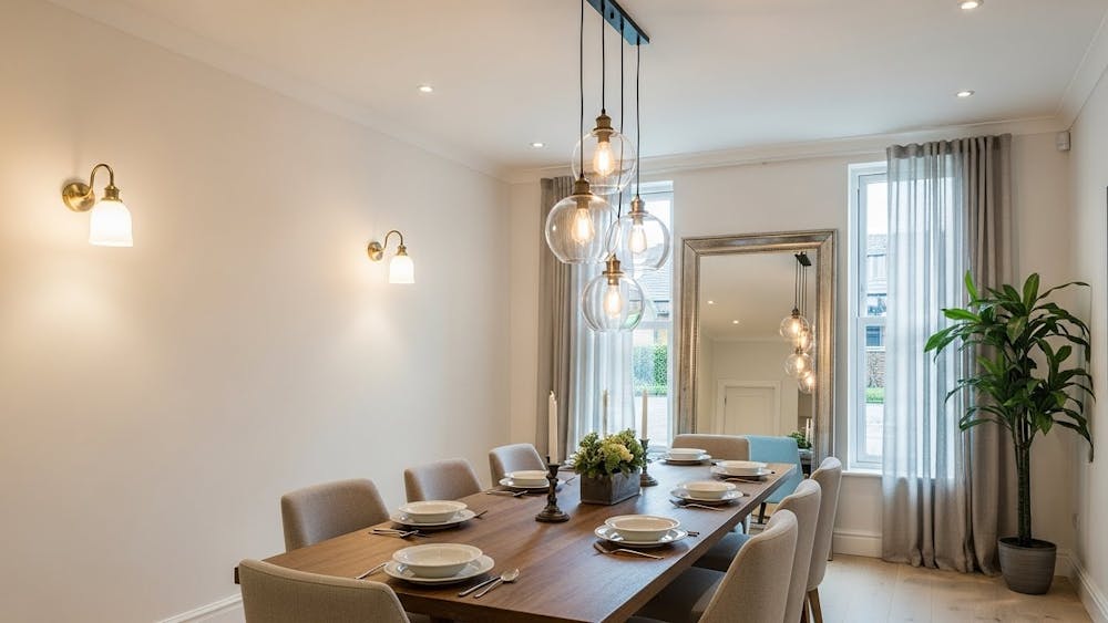 Layered Dining Room Lighting Ideas with Mixed Fixtures