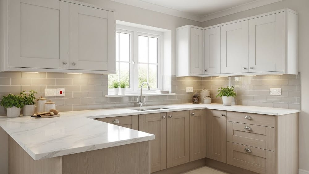 Small Modular Kitchen Colour Combination: Light & Bright