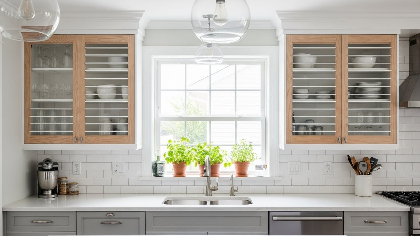 Glass Shutters for an Airy Feel