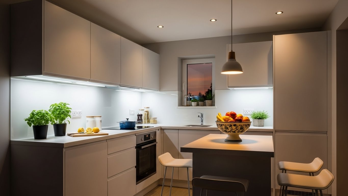 Lighting Tricks for Small Modular Kitchens
