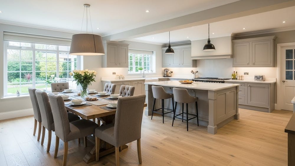 Matching Kitchen with Dining for a Cohesive Look