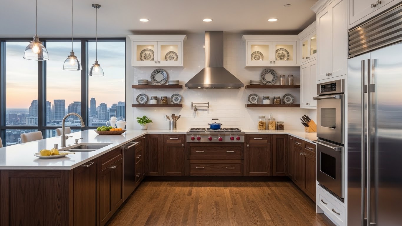 U-Shaped or Semi-U Kitchen