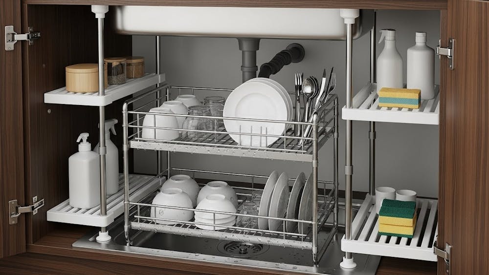 Under-Sink Shelf Unit & Drainer