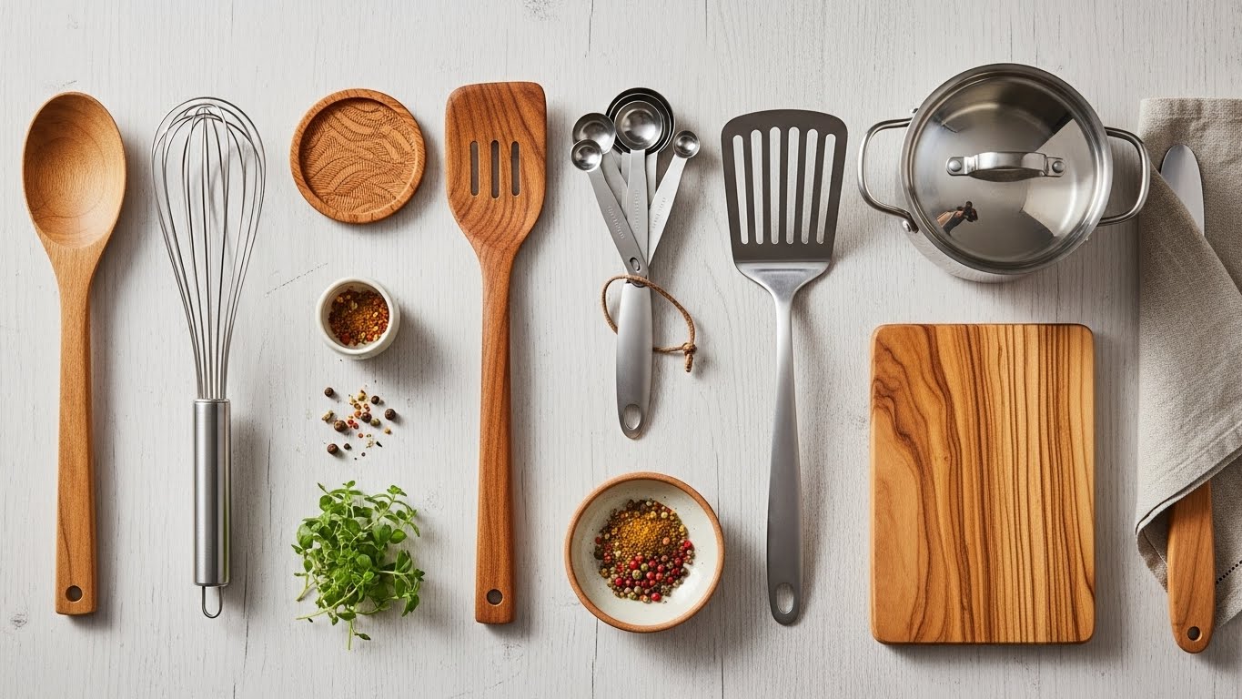  Stainless Steel & Wooden Accessories