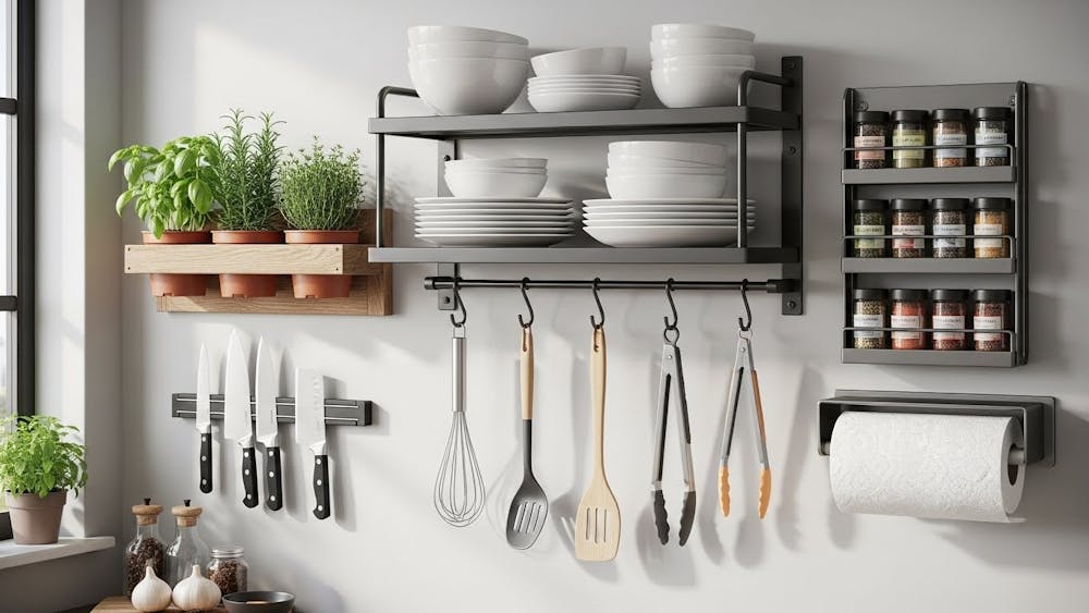 Wall Mounted Kitchen Racks & Accessories