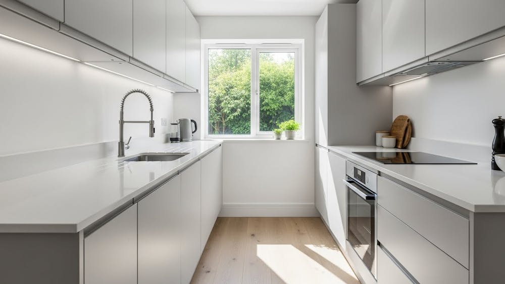 Parallel Modular Kitchen Cabinets for Narrow Kitchens