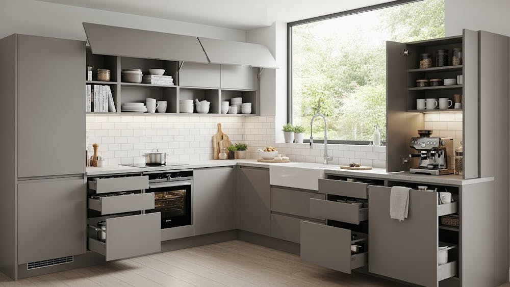 Modular Kitchen Almirah Design & Tall Pantry Units