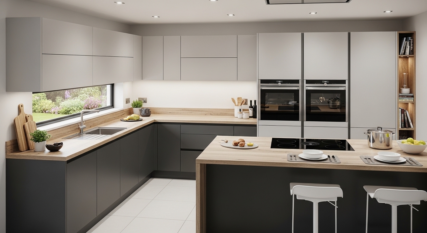 U Shaped Modular Kitchen Design