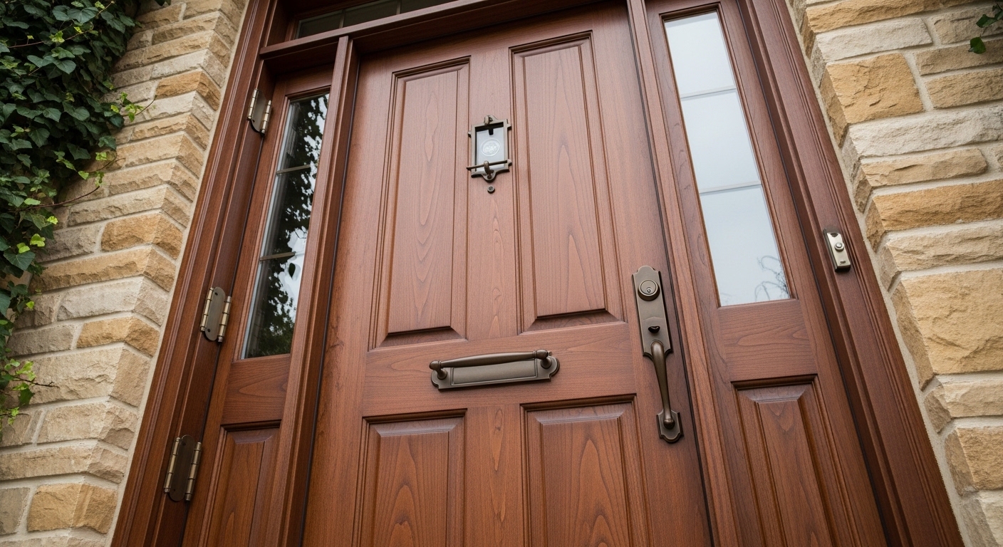  Solid Wooden Main Door (Timeless & Trustworthy)