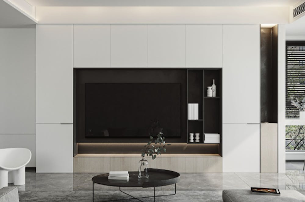 Floating TV Unit for a Lighter Look