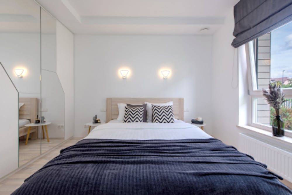 Cozy Minimalist Bedroom with Soft Textiles