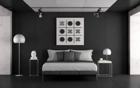 Monochrome Minimal Bedroom
