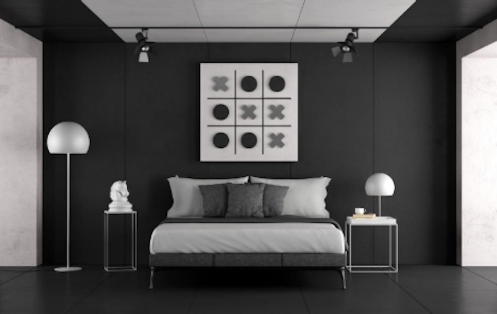 Monochrome Minimal Bedroom