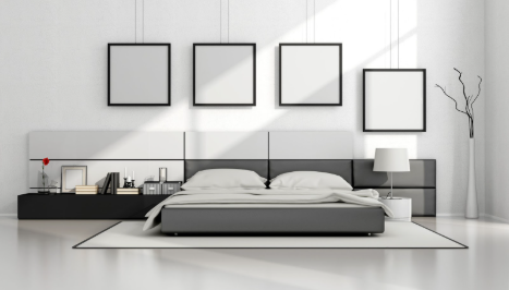 Monochrome Minimal Bedroom