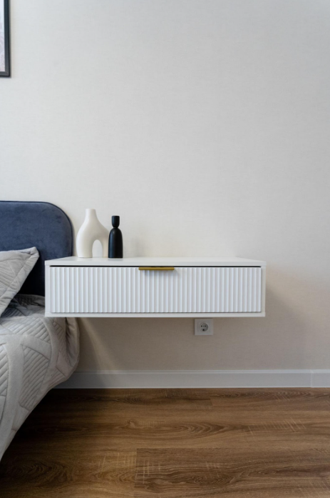 Minimalist Bedroom with Floating Side Tables