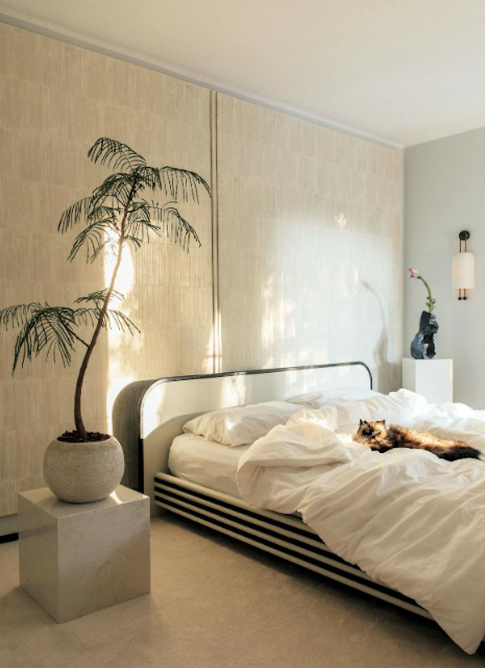 Minimalist Bedroom with Floating Side Tables