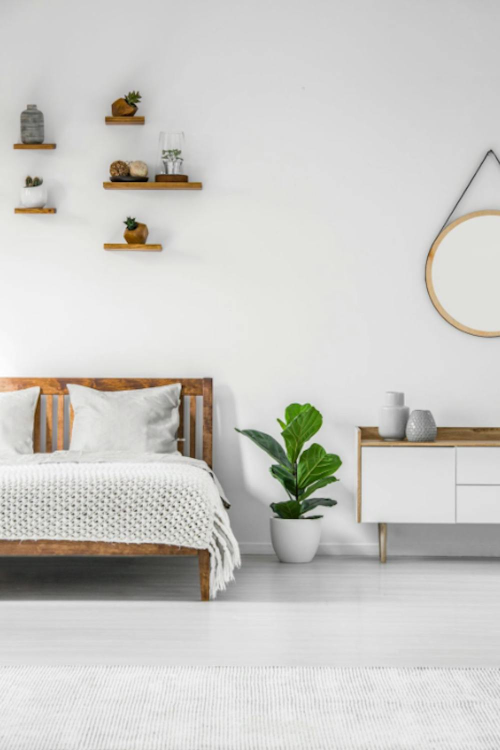 Minimalist Bedroom with Indoor Plants