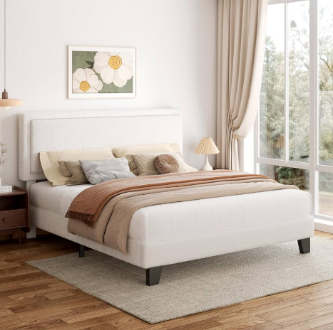 Minimalist Bedroom with Textured Headboard