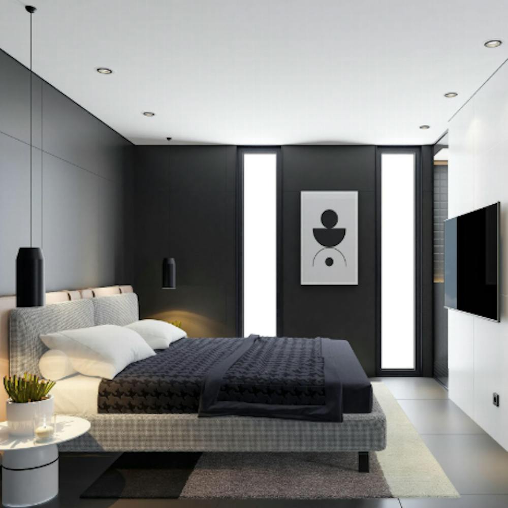 Minimalist Bedroom with Matte Finishes