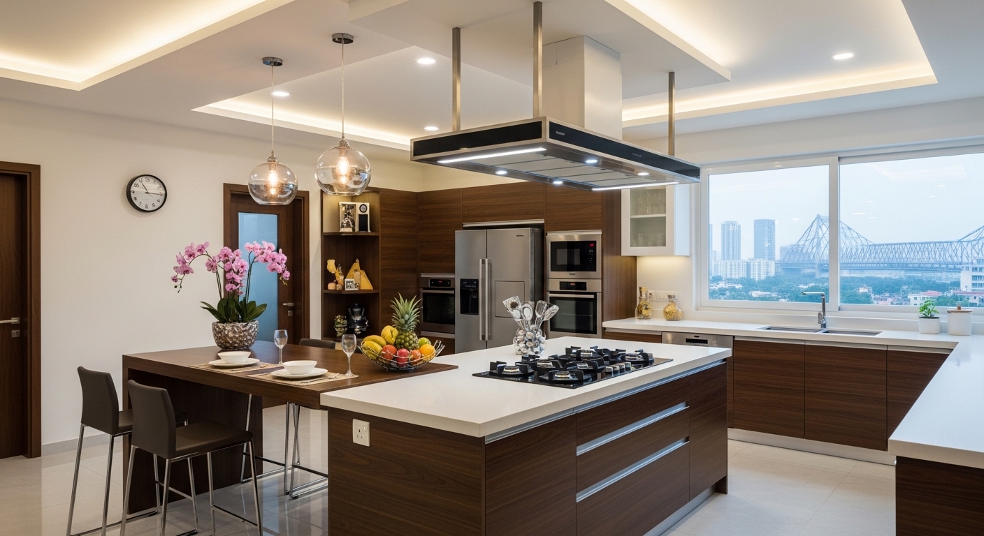 Island Modular Kitchen Designs in Kolkata