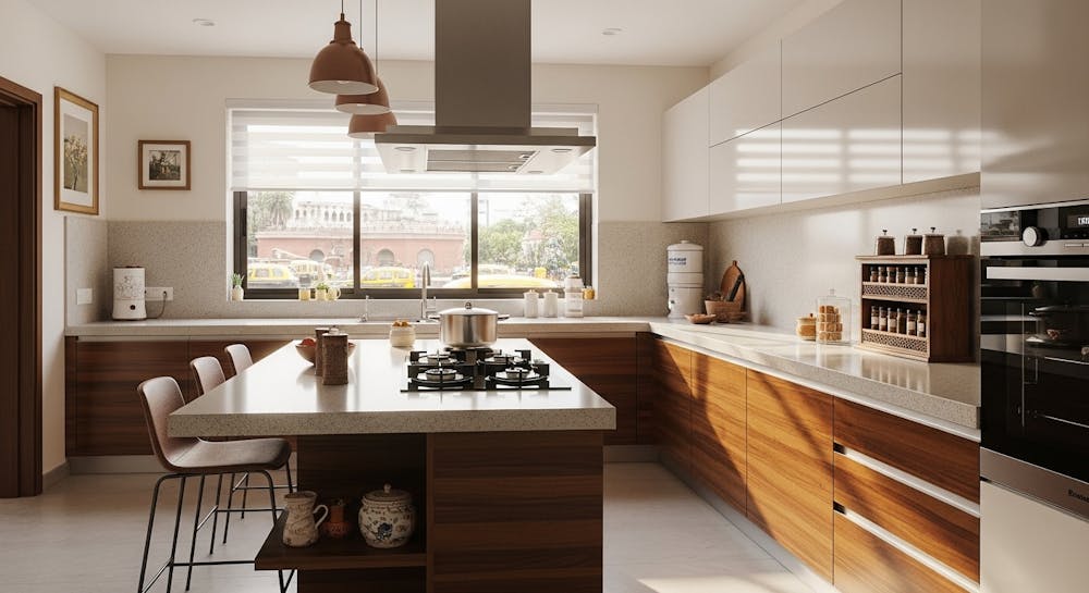 Island Modular Kitchen Designs in Kolkata