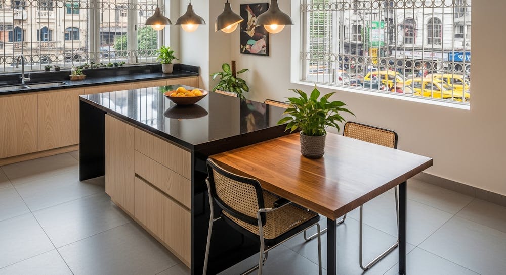 Combo Island Kitchen With Dining Extension