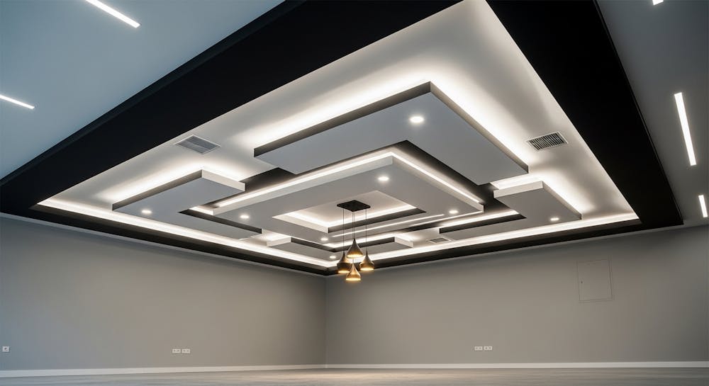 Black And White False Ceiling