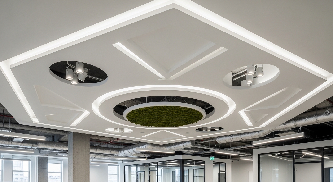 Gypsum Ceiling Design For Creative Office Area
