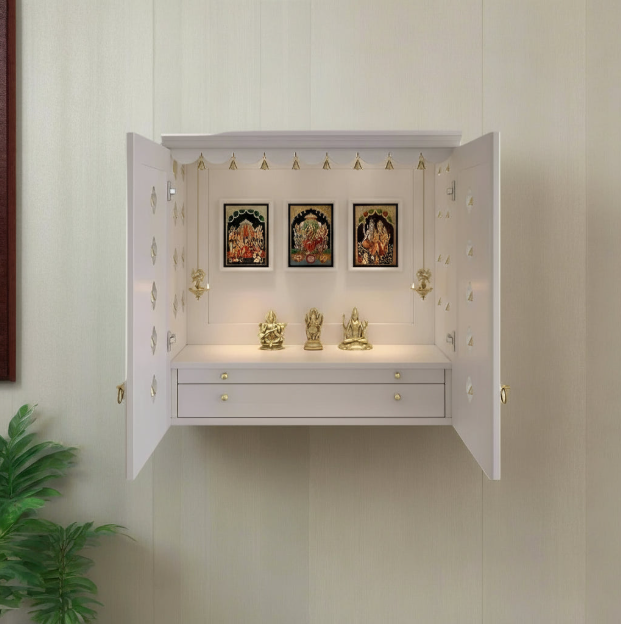 Wall-Mounted Minimalist Pooja Unit